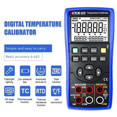RTD-Kalibrator Thermoelement Mehrfunktionsprozesskalibrator Temperaturkalibrator Tc und RTD-Kalibrator