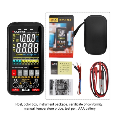 VICTOR 923E Digitale Multimeter mit Farbbildschirm Smart Auto Reichweiten-Multimeter