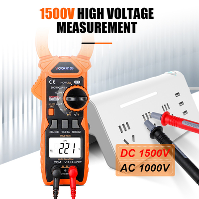 VICTOR 615B DC 1500V 1000A True RMS AC DC Digital Clamp Multimeter mit Live NCV Solarenergie Klemmmeter