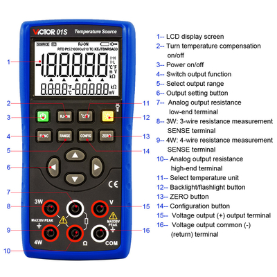 VICTOR 01S Temperatursignalgenerator Temperaturquelle Prozesskalibrator Multimeter