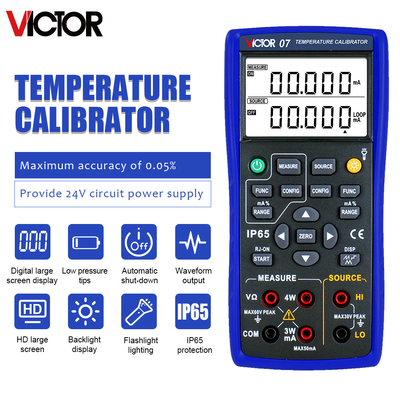 VICTOR 07 Temperaturkalibrator Mehrfunktionsprozesskalibrator Thermoelementkalibrator