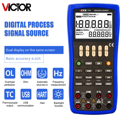 VICTOR 11+ Prozesssignal Quelle Handkalibrator Prozesskalibrator Multimeter Digitalkalibrator