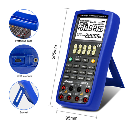 VICTOR15+ Multifunktionsprozesskalibrierender Handgerät mit Batterie zum Messen und Abrufen von Parametern mit Druckkalibrierung