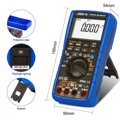 VICTOR 79+ Prozess Multimeter Widerstand 400 Ohm Thermoelement Frequenz 100 Hz Schleife 24 V Digitales Multimeter