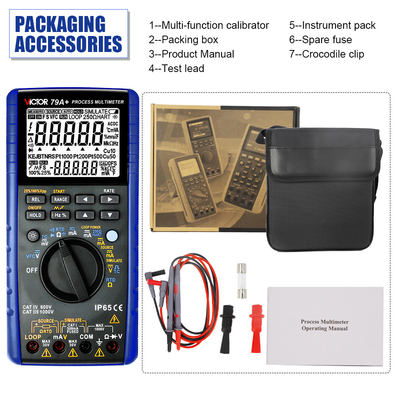 VICTOR 79A+ Profi-Multifunktionsprozesskalibrierender Multimeter Digitaler Prozessmultimeter