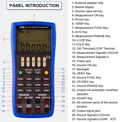 VICTOR 24 Portable Multifunktion Prozess Kalibrator Rtd Kalibriergeräte